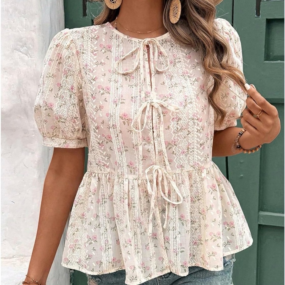 Womens Spring Summer Blouse Top beach top lightweight going out top